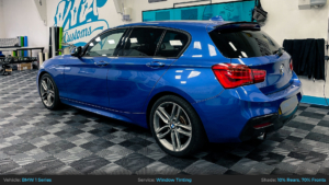 BMW 1 Series Full Window Tinting. 10% Rears, 70% Fronts.