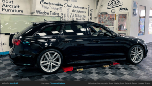 Audi A6 Chrome Delete - Window Surrounds, Roof Rails, Boot Trim & Front Lower Trim