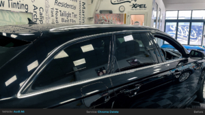 Audi A6 Chrome Delete - Window Surrounds, Roof Rails, Boot Trim & Front Lower Trim [Before]
