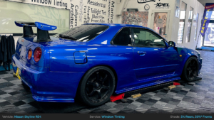 Nissan R34 Full Window Tinting - 5% rears, 50% fronts