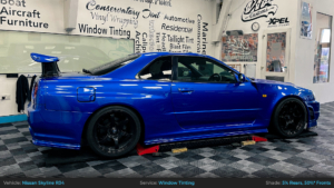 Nissan R34 Full Window Tinting - 5% rears, 50% fronts