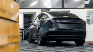 Tesla Model 3 Wrapped in 3M Satin Black