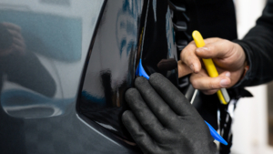 Audi S3 8Y Chrome Delete - Front Blade Progress Photo 4